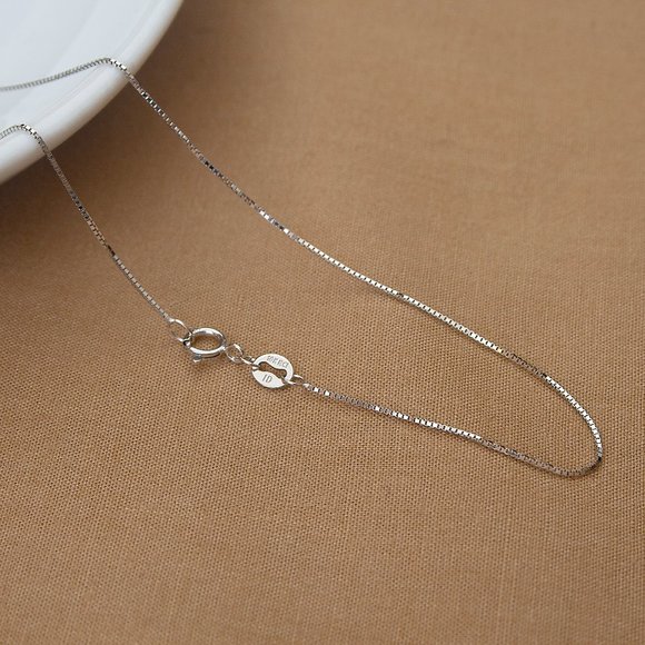 Solid White Gold Letter Charm Necklace Real Gold Initial Necklace Stamped 10K - Picture 6 of 6